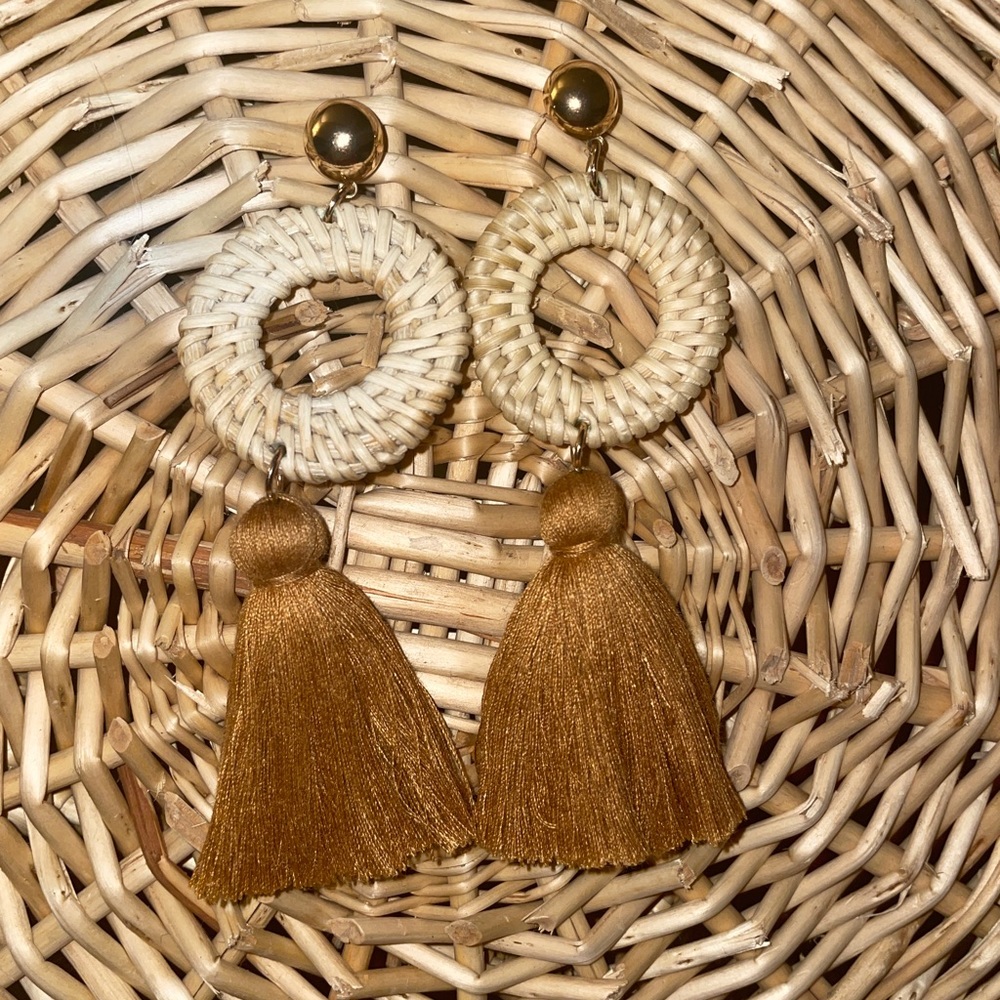 Statement tassel earrings